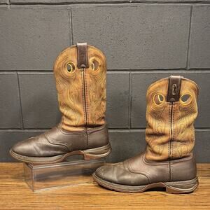 Durango Rebel DB5468 Men’s 12” Brown Leather Western Boots Size 10 EE